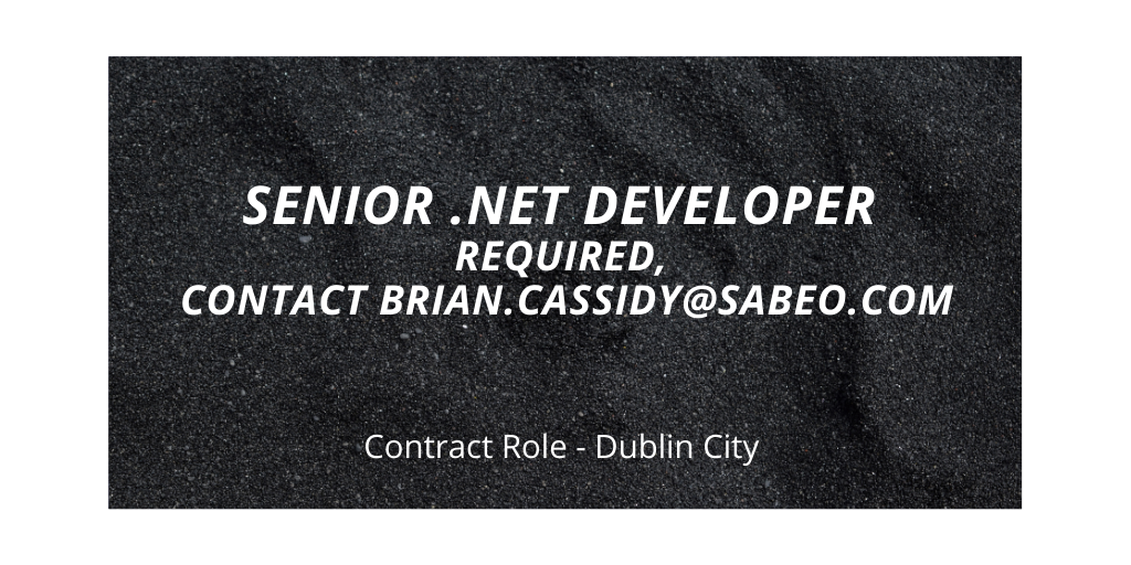 Senior .Net Developer Role